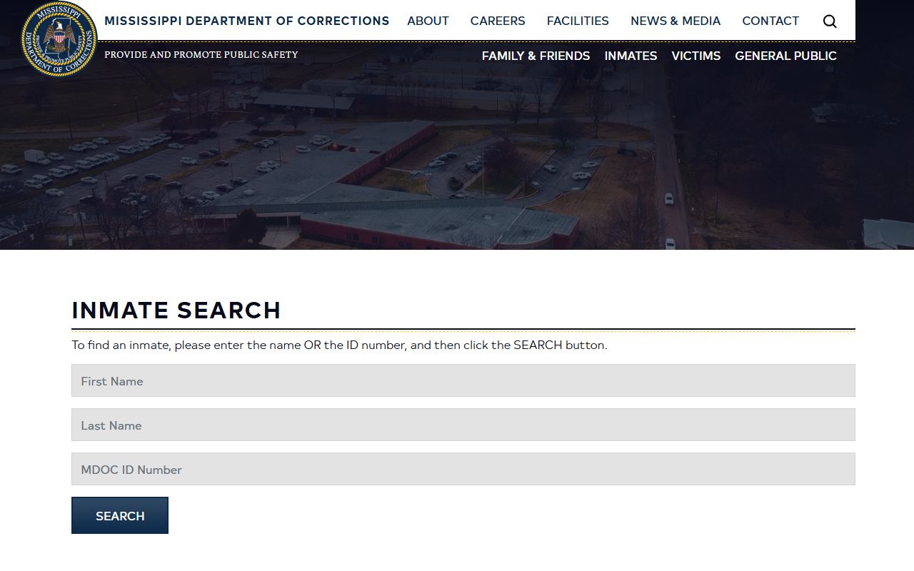 Humphreys County inmate population MDOC inmate search fields